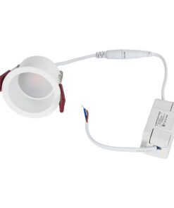 GloboStar® IP 60344 Χωνευτό LED Spot Downlight TrimLess Μπάνιου & WC Φ6.6cm 7W 750lm 45° AC 220-240V IP44 Φ6.6 x Υ5.3cm - Στρόγγυλο - Λευκό - Φυσικό Λευκό 4500K - Bridgelux COB - TÜV Certified Driver - 5 Years Warranty 14 60344 6