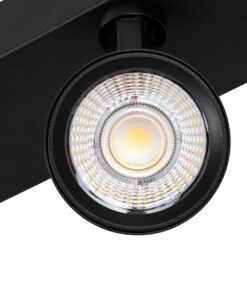 GloboStar® LEONARDO 60348 Μοντέρνο Φωτιστικό Οροφής Ράγα με Κινούμενα Σποτ LED Spot Downlight 30W 3600lm 60° AC 220-240V IP20 Μ52 x Π7 x Υ11.8cm - Μαύρο - Φυσικό Λευκό 4500K - Bridgelux COB - 5 Years Warranty 20 60348 8