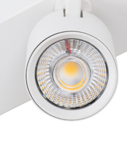 GloboStar® LEONARDO 60349 Μοντέρνο Φωτιστικό Οροφής Ράγα με Κινούμενα Σποτ LED Spot Downlight 30W 3600lm 60° AC 220-240V IP20 Μ52 x Π7 x Υ11.8cm - Λευκό - Φυσικό Λευκό 4500K - Bridgelux COB - 5 Years Warranty 20 60349 8