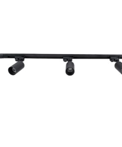 GloboStar® LEO 60355 Μοντέρνο Φωτιστικό Οροφής Ράγα Τρίφωτο 3 x GU10 IP20 Μαύρο Αλουμίνιο - Μ100 x Π6 x Υ20cm - 5 Χρόνια Εγγύηση 9 60355 4