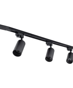 GloboStar® LEO 60355 Μοντέρνο Φωτιστικό Οροφής Ράγα Τρίφωτο 3 x GU10 IP20 Μαύρο Αλουμίνιο - Μ100 x Π6 x Υ20cm - 5 Χρόνια Εγγύηση 10 60355 5