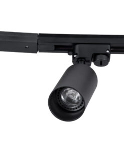 GloboStar® LEO 60355 Μοντέρνο Φωτιστικό Οροφής Ράγα Τρίφωτο 3 x GU10 IP20 Μαύρο Αλουμίνιο - Μ100 x Π6 x Υ20cm - 5 Χρόνια Εγγύηση 12 60355 7