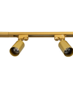 GloboStar® LEO 60358 Μοντέρνο Φωτιστικό Οροφής Ράγα Δίφωτο 2 x GU10 IP20 Χρυσό Αλουμίνιο - Μ50.5 x Π6 x Υ20cm - 5 Χρόνια Εγγύηση 9 60358 4