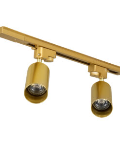 GloboStar® LEO 60358 Μοντέρνο Φωτιστικό Οροφής Ράγα Δίφωτο 2 x GU10 IP20 Χρυσό Αλουμίνιο - Μ50.5 x Π6 x Υ20cm - 5 Χρόνια Εγγύηση 10 60358 5