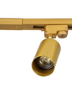 GloboStar® LEO 60358 Μοντέρνο Φωτιστικό Οροφής Ράγα Δίφωτο 2 x GU10 IP20 Χρυσό Αλουμίνιο - Μ50.5 x Π6 x Υ20cm - 5 Χρόνια Εγγύηση 12 60358 7