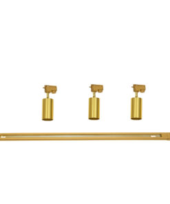 GloboStar® LEO 60359 Μοντέρνο Φωτιστικό Οροφής Ράγα Τρίφωτο 3 x GU10 IP20 Χρυσό Αλουμίνιο - Μ100 x Π6 x Υ20cm - 5 Χρόνια Εγγύηση 13 60359 8