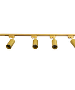 GloboStar® LEO 60360 Μοντέρνο Φωτιστικό Οροφής Ράγα Πολύφωτο 4 x GU10 IP20 Χρυσό Αλουμίνιο - Μ100 x Π6 x Υ20cm - 5 Χρόνια Εγγύηση 10 60360 3