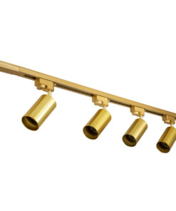 GloboStar® LEO 60360 Μοντέρνο Φωτιστικό Οροφής Ράγα Πολύφωτο 4 x GU10 IP20 Χρυσό Αλουμίνιο - Μ100 x Π6 x Υ20cm - 5 Χρόνια Εγγύηση 11 60360 4