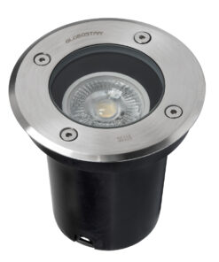 Alternative view of GloboStar® GIGO 60363 Χωνευτό Στρόγγυλο Σποτ Δαπέδου για Λάμπα MR16 με Ντουί GU10 - Αδιάβροχο IP68 - IK09 - Ανοξείδωτο Ατσάλι / Stainless Steel 316 - Tempered Glass - Φ11 x Υ11.5cm - Nickel Ματ - 5 Years Warranty