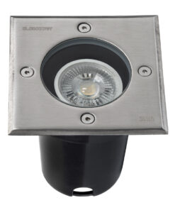 Alternative view of GloboStar® GIGO 60364 Χωνευτό Τετράγωνο Σποτ Δαπέδου για Λάμπα MR16 με Ντουί GU10 - Αδιάβροχο IP68 - IK09 - Ανοξείδωτο Ατσάλι / Stainless Steel 316 - Tempered Glass - Μ11 x Π11 x Υ11.5cm - Nickel Ματ - 5 Years Warranty