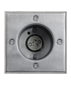 GloboStar® GIGO 60364 Χωνευτό Τετράγωνο Σποτ Δαπέδου για Λάμπα MR16 με Ντουί GU10 - Αδιάβροχο IP68 - IK09 - Ανοξείδωτο Ατσάλι / Stainless Steel 316 - Tempered Glass - Μ11 x Π11 x Υ11.5cm - Nickel Ματ - 5 Years Warranty 12 60364 3