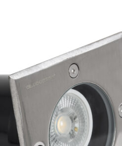 GloboStar® GIGO 60364 Χωνευτό Τετράγωνο Σποτ Δαπέδου για Λάμπα MR16 με Ντουί GU10 - Αδιάβροχο IP68 - IK09 - Ανοξείδωτο Ατσάλι / Stainless Steel 316 - Tempered Glass - Μ11 x Π11 x Υ11.5cm - Nickel Ματ - 5 Years Warranty 15 60364 6