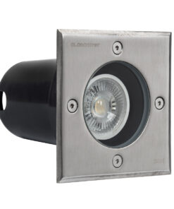 GloboStar® GIGO 60364 Χωνευτό Τετράγωνο Σποτ Δαπέδου για Λάμπα MR16 με Ντουί GU10 - Αδιάβροχο IP68 - IK09 - Ανοξείδωτο Ατσάλι / Stainless Steel 316 - Tempered Glass - Μ11 x Π11 x Υ11.5cm - Nickel Ματ - 5 Years Warranty 16 60364 7