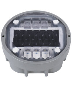 GloboStar® GloboStar® ROADER 60367 Professional LED Strobe Αυτόνομος Ηλιακός Χωνευτός Ανακλαστήρας Οδοστρώματος με Ενσωματωμένο Φωτοβολταϊκό Panel 2.5V 220mA & Επαναφορτιζόμενη Μπαταρία Ni-MH 1.2V 1200mAh - Αδιάβροχο IP68 - Ψυχρό Λευκό 6000K - Max Pass Load 20 Τόνοι - Φ12.5 x Υ7.7cm - 3 Years Warranty