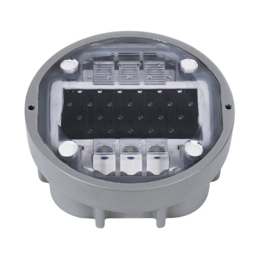 GloboStar® GloboStar® ROADER 60367 Professional LED Strobe Αυτόνομος Ηλιακός Χωνευτός Ανακλαστήρας Οδοστρώματος με Ενσωματωμένο Φωτοβολταϊκό Panel 2.5V 220mA & Επαναφορτιζόμενη Μπαταρία Ni-MH 1.2V 1200mAh - Αδιάβροχο IP68 - Ψυχρό Λευκό 6000K - Max Pass Load 20 Τόνοι - Φ12.5 x Υ7.7cm - 3 Years Warranty
