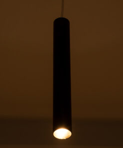 GLOBOSTAR® CANAL 60374 Μοντέρνο Κρεμαστό Φωτιστικό Οροφής LED 7W 700lm 36° AC 220-240V IP20 Θερμό Λευκό 2700K - Bridgelux COB - Μαύρο - Μ4 x Π4 x Υ30cm - 5 Χρόνια Εγγύηση 20 60374 9