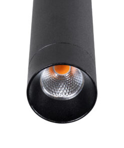 GLOBOSTAR® CANAL 60376 Μοντέρνο Κρεμαστό Φωτιστικό Οροφής LED 7W 700lm 36° AC 220-240V IP20 Θερμό Λευκό 2700K - Bridgelux COB - Μαύρο - Μ4 x Π4 x Υ60cm - 5 Χρόνια Εγγύηση 17 60376 5