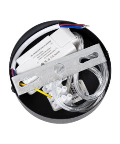 GLOBOSTAR® CANAL 60376 Μοντέρνο Κρεμαστό Φωτιστικό Οροφής LED 7W 700lm 36° AC 220-240V IP20 Θερμό Λευκό 2700K - Bridgelux COB - Μαύρο - Μ4 x Π4 x Υ60cm - 5 Χρόνια Εγγύηση 20 60376 8