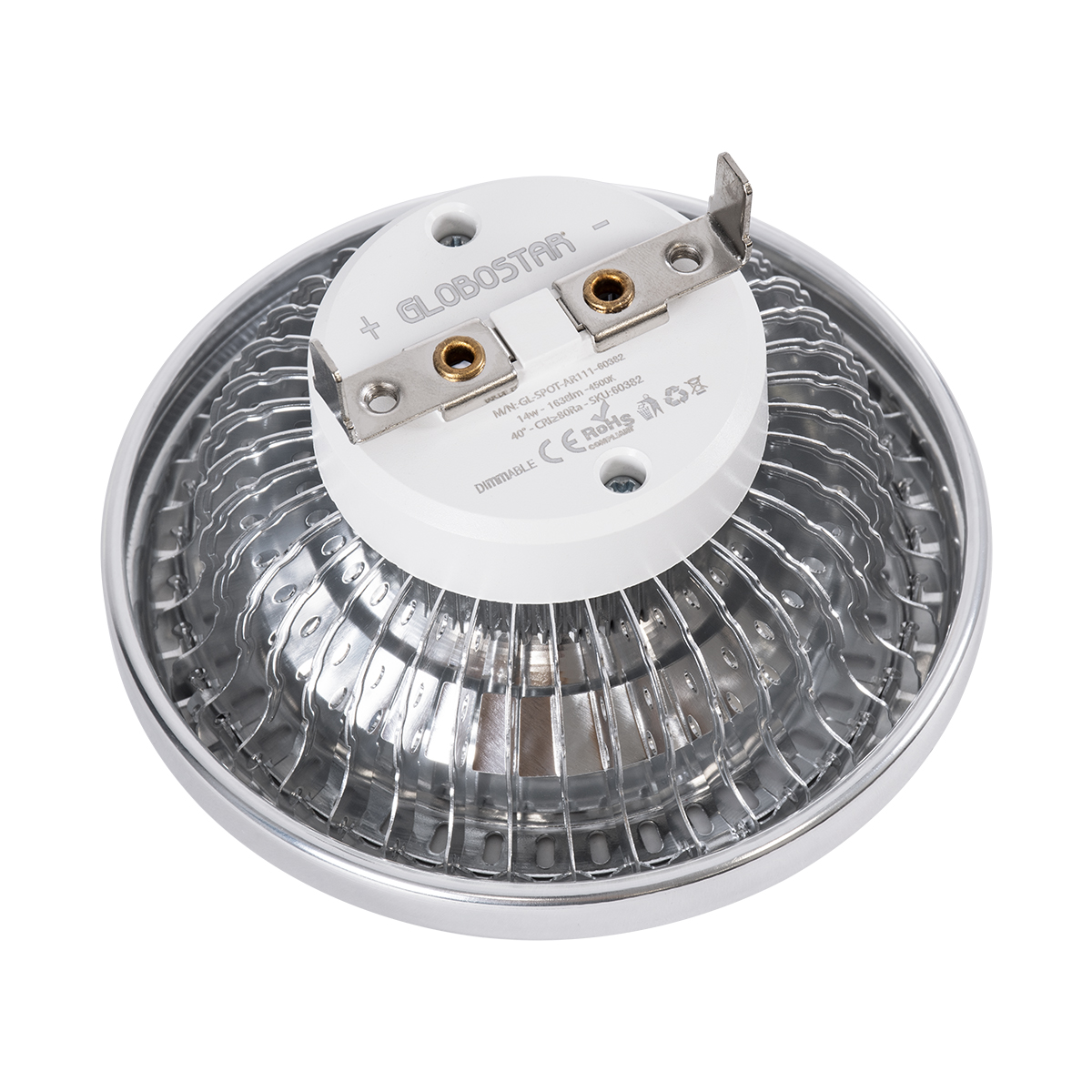 GLOBOSTAR® DARKO 60381 Σποτ AR111 LED 14W 1694lm 40° AC 220-240V IP20 Ψυχρό Λευκό 6000K Dimmable - Indirect Anti-Glare Reflector - Bridgelux High Lumen COB Gen2 & TÜV SÜD Driver - Μ11.1 x Π11.1 x Υ6.6cm - 3 Χρόνια Εγγύηση 7 GLOBOSTAR® DARKO 60381 Σποτ AR111 LED 14W 1694lm 40° AC 220-240V IP20 Ψυχρό Λευκό 6000K Dimmable - Indirect Anti-Glare Reflector - Bridgelux High Lumen COB Gen2 & TÜV SÜD Driver - Μ11.1 x Π11.1 x Υ6.6cm - 3 Χρόνια Εγγύηση - Image 5