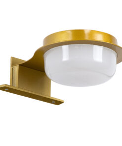 Alternative view of GloboStar® KIARA 60401 Μοντέρνο Φωτιστικό Τοίχου - Απλίκα Καθρέπτη Μπάνιου με 3 Τρόπους Τοποθέτησης LED 5W 560lm 120° AC 220-240V IP44 Μ10 x Π13 x Υ3cm - Φυσικό Λευκό 4500K - Χρυσό - 3 Χρόνια Εγγύηση