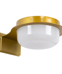 GloboStar® KIARA 60401 Μοντέρνο Φωτιστικό Τοίχου - Απλίκα Καθρέπτη Μπάνιου με 3 Τρόπους Τοποθέτησης LED 5W 560lm 120° AC 220-240V IP44 Μ10 x Π13 x Υ3cm - Φυσικό Λευκό 4500K - Χρυσό - 3 Χρόνια Εγγύηση 14 60401 3