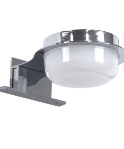 Alternative view of GloboStar® KIARA 60402 Μοντέρνο Φωτιστικό Τοίχου - Απλίκα Καθρέπτη Μπάνιου με 3 Τρόπους Τοποθέτησης LED 5W 560lm 120° AC 220-240V IP44 Μ10 x Π13 x Υ3cm - Φυσικό Λευκό 4500K - Χρώμιο Νίκελ - 3 Χρόνια Εγγύηση