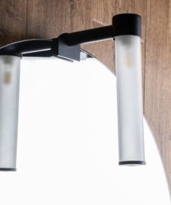 GloboStar® ELSA 60404 Μοντέρνο Φωτιστικό Τοίχου - Απλίκα Καθρέπτη Μπάνιου - Πίνακα 1 x G9 360° AC 220-240V IP44 Μ3.5 x Π13.5 x Υ20cm - Μαύρο - 5 Χρόνια Εγγύηση 20 60404 10