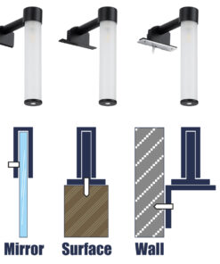 GloboStar® ELSA 60404 Μοντέρνο Φωτιστικό Τοίχου - Απλίκα Καθρέπτη Μπάνιου - Πίνακα 1 x G9 360° AC 220-240V IP44 Μ3.5 x Π13.5 x Υ20cm - Μαύρο - 5 Χρόνια Εγγύηση 19 60404 9