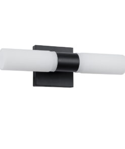 Alternative view of GloboStar® ANAIS 60408 Μοντέρνο Φωτιστικό Τοίχου - Απλίκα Καθρέπτη Μπάνιου - Πίνακα 2 x G9 270° AC 220-240V IP44 Μ34 x Π12 x Υ11cm - Μαύρο - 5 Χρόνια Εγγύηση