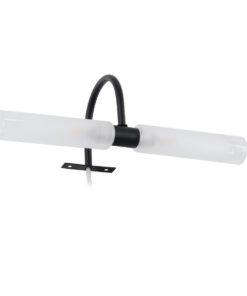 Alternative view of GloboStar® FLORA 60412 Μοντέρνο Φωτιστικό Τοίχου - Απλίκα Καθρέπτη Μπάνιου - Πίνακα 2 x G9 270° AC 220-240V IP44 Μ31 x Π13 x Υ12cm - Μαύρο - 5 Χρόνια Εγγύηση