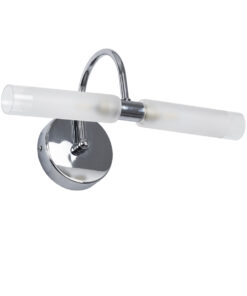 Alternative view of GloboStar® PAOLA 60418 Μοντέρνο Φωτιστικό Τοίχου - Απλίκα Καθρέπτη Μπάνιου - Πίνακα 2 x G9 270° AC 220-240V IP44 Μ31 x Π16 x Υ15cm - Χρώμιο Νίκελ - 5 Χρόνια Εγγύηση