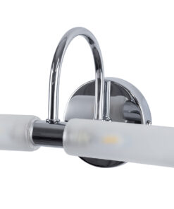 GloboStar® PAOLA 60418 Μοντέρνο Φωτιστικό Τοίχου - Απλίκα Καθρέπτη Μπάνιου - Πίνακα 2 x G9 270° AC 220-240V IP44 Μ31 x Π16 x Υ15cm - Χρώμιο Νίκελ - 5 Χρόνια Εγγύηση 15 60418 7