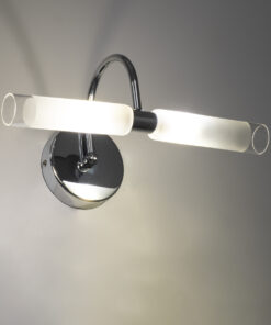 GloboStar® PAOLA 60418 Μοντέρνο Φωτιστικό Τοίχου - Απλίκα Καθρέπτη Μπάνιου - Πίνακα 2 x G9 270° AC 220-240V IP44 Μ31 x Π16 x Υ15cm - Χρώμιο Νίκελ - 5 Χρόνια Εγγύηση 16 60418 8