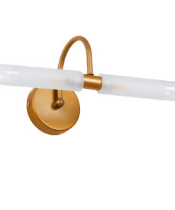 Alternative view of GloboStar® PAOLA 60419 Μοντέρνο Φωτιστικό Τοίχου - Απλίκα Καθρέπτη Μπάνιου - Πίνακα 2 x G9 270° AC 220-240V IP44 Μ31 x Π16 x Υ15cm - Χάλκινο - 5 Χρόνια Εγγύηση