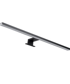 Alternative view of GloboStar® NINA 60420 Μοντέρνο Φωτιστικό Τοίχου - Απλίκα Καθρέπτη Μπάνιου - Πίνακα LED 12W 1400lm 120° AC 220-240V IP44 Μ60 x Π10.5 x Υ4cm - Φυσικό Λευκό 4500K - Μαύρο - 3 Χρόνια Εγγύηση