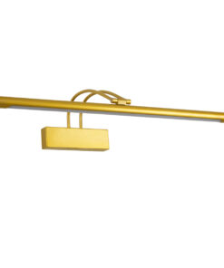 Alternative view of GloboStar® LAURA 60425 Μοντέρνο Φωτιστικό Τοίχου - Απλίκα Καθρέπτη Μπάνιου - Πίνακα LED 12W 1400lm 120° AC 220-240V IP44 Μ60 x Π27 x Υ13cm - Φυσικό Λευκό 4500K - Χρυσό - 3 Χρόνια Εγγύηση