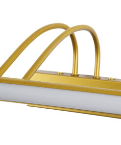 GloboStar® LAURA 60425 Μοντέρνο Φωτιστικό Τοίχου - Απλίκα Καθρέπτη Μπάνιου - Πίνακα LED 12W 1400lm 120° AC 220-240V IP44 Μ60 x Π27 x Υ13cm - Φυσικό Λευκό 4500K - Χρυσό - 3 Χρόνια Εγγύηση 18 60425 8