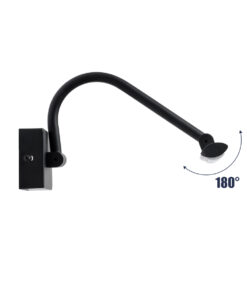 GLOBOSTAR® MIRA 60432 Μοντέρνο Φωτιστικό Τοίχου - Απλίκα Καθρέπτη Μπάνιου LED 12W 1400lm 120° AC 220-240V IP20 Φυσικό Λευκό 4500K - Bridgelux SMD Chip - Μαύρο Ματ - Μ60 x Π20 x Υ13cm - 3 Χρόνια Εγγύηση 16 60432 5