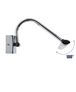 GLOBOSTAR® MIRA 60434 Μοντέρνο Φωτιστικό Τοίχου - Απλίκα Καθρέπτη Μπάνιου LED 12W 1400lm 120° AC 220-240V IP20 Φυσικό Λευκό 4500K - Bridgelux SMD Chip - Νίκελ Χρώμιο - Μ60 x Π20 x Υ13cm - 3 Χρόνια Εγγύηση 16 60434 5