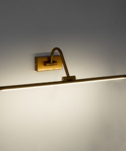 GloboStar® MIRA 60435 Μοντέρνο Φωτιστικό Τοίχου - Απλίκα Καθρέπτη Μπάνιου - Πίνακα LED 12W 1400lm 120° AC 220-240V IP44 Μ60 x Π20 x Υ13cm - Φυσικό Λευκό 4500K - Χάλκινο - 3 Χρόνια Εγγύηση 19 60435 8