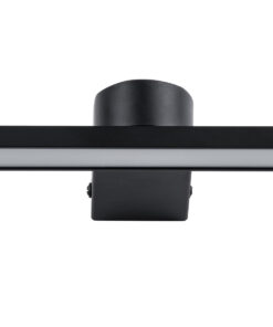 GloboStar® MEGAN 60448 Μοντέρνο Φωτιστικό Τοίχου - Απλίκα Καθρέπτη Μπάνιου - Πίνακα LED 12W 1400lm 120° AC 220-240V IP44 Μ60 x Π12 x Υ4cm - Φυσικό Λευκό 4500K - Μαύρο - 3 Χρόνια Εγγύηση 13 60448 4