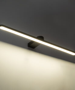 GloboStar® MEGAN 60448 Μοντέρνο Φωτιστικό Τοίχου - Απλίκα Καθρέπτη Μπάνιου - Πίνακα LED 12W 1400lm 120° AC 220-240V IP44 Μ60 x Π12 x Υ4cm - Φυσικό Λευκό 4500K - Μαύρο - 3 Χρόνια Εγγύηση 17 60448 8