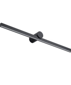 Alternative view of GloboStar® ROSA 60450 Μοντέρνο Φωτιστικό Τοίχου - Απλίκα Καθρέπτη Μπάνιου - Πίνακα LED 12W 1400lm 120° AC 220-240V IP44 Μ60 x Π15 x Υ7cm - Φυσικό Λευκό 4500K - Μαύρο - 3 Χρόνια Εγγύηση