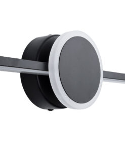 GloboStar® OPAL 60454 Μοντέρνο Φωτιστικό Τοίχου - Απλίκα Καθρέπτη Μπάνιου - Πίνακα LED 14W 1600lm 180° AC 220-240V IP44 Μ60 x Π6 x Υ10cm - Φυσικό Λευκό 4500K - Μαύρο - 3 Χρόνια Εγγύηση 14 60454 6