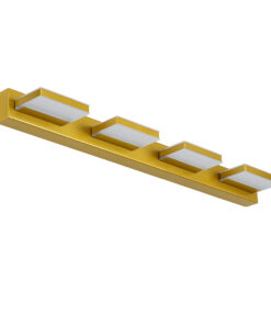 Alternative view of GloboStar® KARLA 60457 Μοντέρνο Φωτιστικό Τοίχου - Απλίκα Καθρέπτη Μπάνιου - Πίνακα LED 14W 1600lm 180° AC 220-240V IP44 Μ60 x Π9 x Υ5cm - Φυσικό Λευκό 4500K - Χρυσό - 3 Χρόνια Εγγύηση