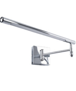 Alternative view of GloboStar® FRIDA 60458 Μοντέρνο Φωτιστικό Τοίχου - Απλίκα Καθρέπτη Μπάνιου - Πίνακα LED 12W 1400lm 120° AC 220-240V IP44 Μ51 x Π9 έως Π68(Ρυθμιζόμενο) x Υ10cm - Φυσικό Λευκό 4500K - Χρώμιο Νίκελ - 3 Χρόνια Εγγύηση