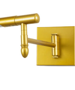 GloboStar® FRIDA 60459 Μοντέρνο Φωτιστικό Τοίχου - Απλίκα Καθρέπτη Μπάνιου - Πίνακα LED 12W 1400lm 120° AC 220-240V IP44 Μ51 x Π9 έως Π68(Ρυθμιζόμενο) x Υ10cm - Φυσικό Λευκό 4500K - Χρυσό - 3 Χρόνια Εγγύηση 14 60459 6