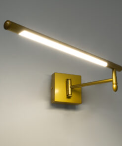 GloboStar® FRIDA 60459 Μοντέρνο Φωτιστικό Τοίχου - Απλίκα Καθρέπτη Μπάνιου - Πίνακα LED 12W 1400lm 120° AC 220-240V IP44 Μ51 x Π9 έως Π68(Ρυθμιζόμενο) x Υ10cm - Φυσικό Λευκό 4500K - Χρυσό - 3 Χρόνια Εγγύηση 15 60459 7