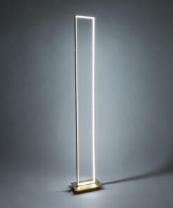 GloboStar® CORNELIE 60465 Μοντέρνο Επιδαπέδιο Φωτιστικό LED 24W 2640lm 200° AC 220-240V IP20 Ρυθμιζόμενο Λευκό CCT με Διακόπτη On/Off από 2700K έως 6000K - Χρυσό Πλατίνα - Μ26 x Π16 x Υ153cm - 3 Χρόνια Εγγύηση 22 60465 10