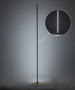 GloboStar® DALUMA 60472 Μοντέρνο Επιδαπέδιο Φωτιστικό LED 24W 2640lm 200° AC 220-240V IP20 Ρυθμιζόμενο Λευκό CCT από 2700K έως 6000K - Χρυσό Πλατίνα - Μ18 x Π18 x Υ160cm - 3 Χρόνια Εγγύηση 20 60472 10